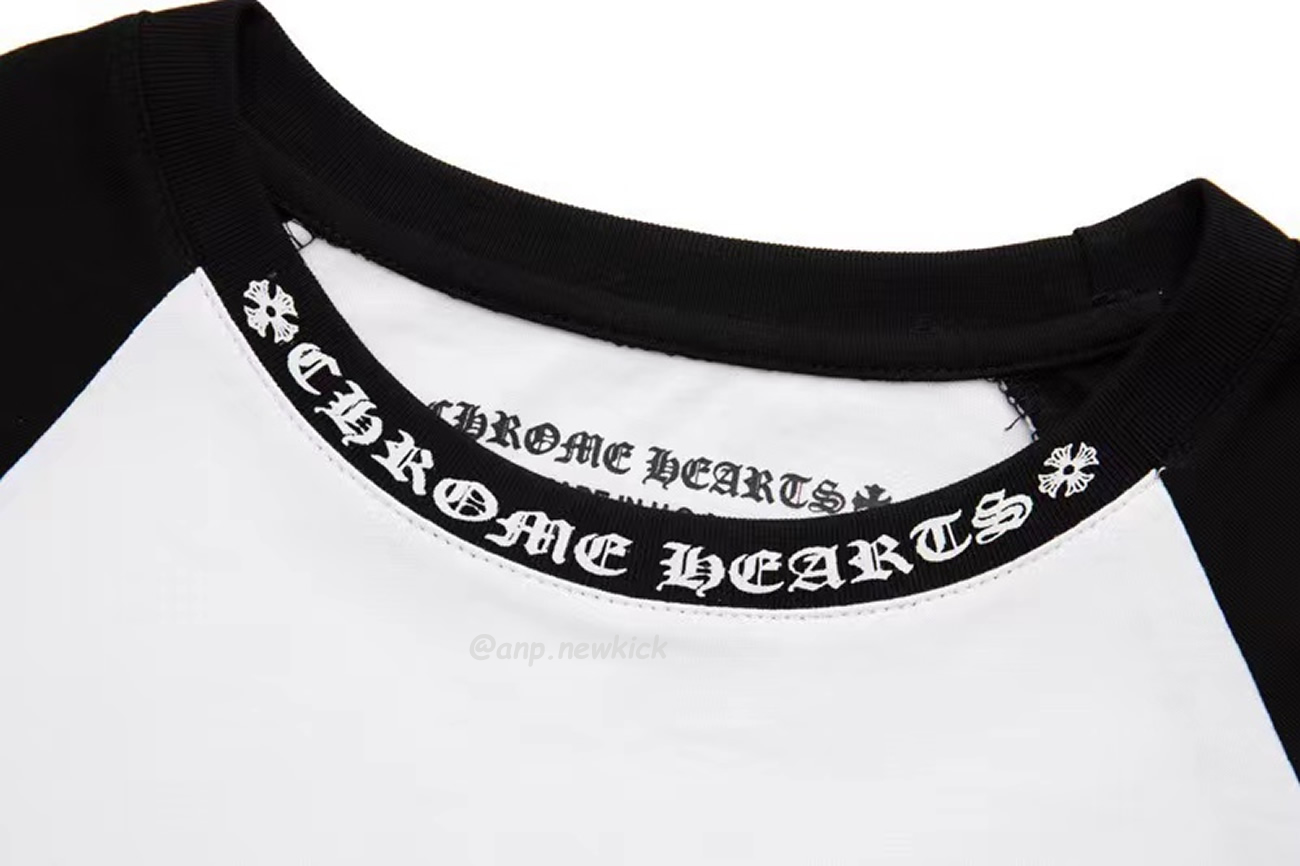 Chrome Hearts Horseshoe Baseball White Black T Shirt (6) - newkick.cc